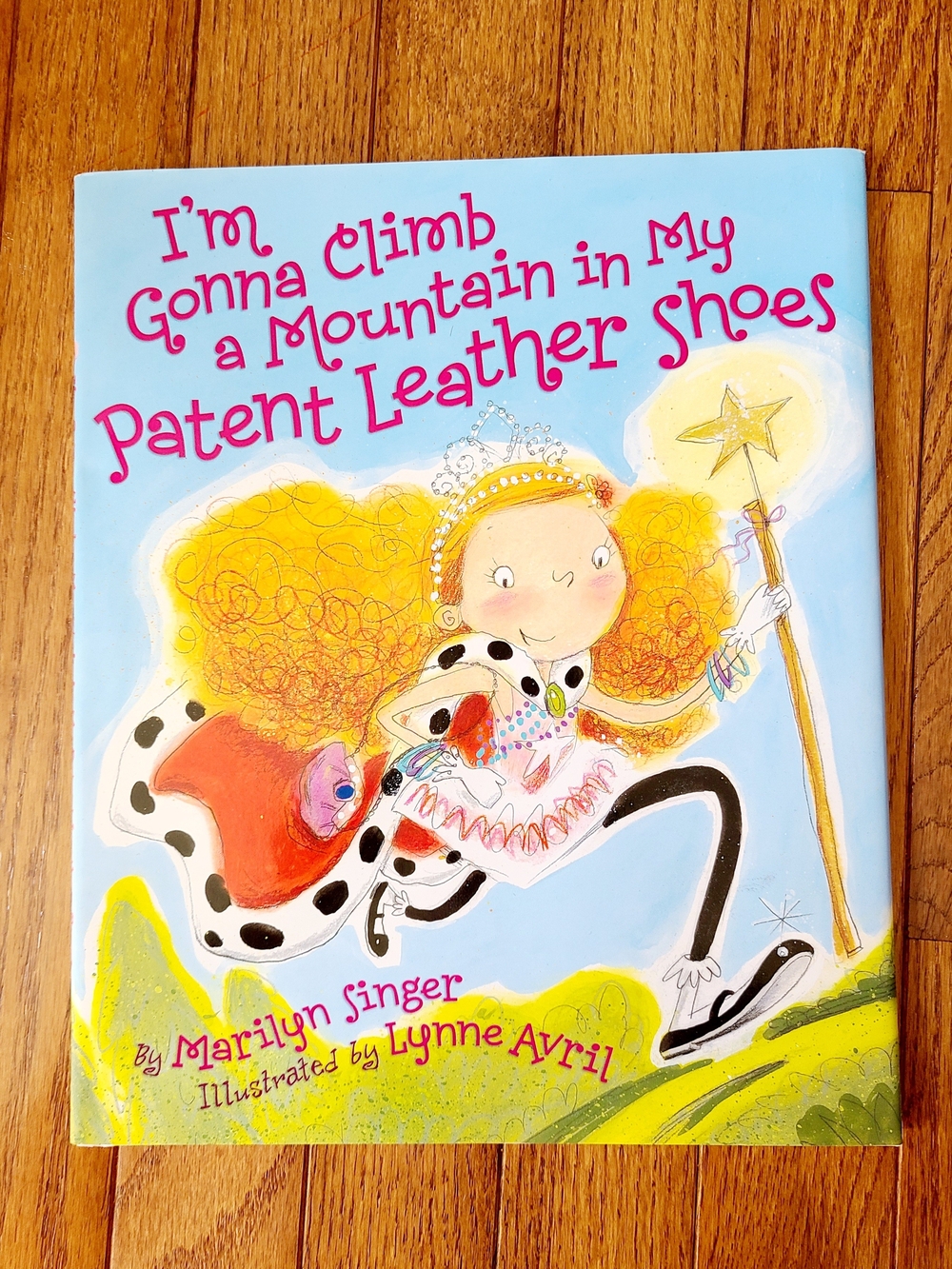 Patent Leather Shoes Kids Book-Themed Pink & Black Illustration